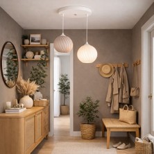 Mm Design Beyaz - Gri 2li Spiral Avize