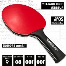Donic- Tischtennisschläger Carbotec 900, 20% Carbon, 1,9 mm Schwamm, Champion Qrc - Ittf Belag, Konkav