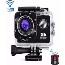 Kask Kamerası 170 Derece 16 Mp 4K Ultra Hd Wifi Aksiyon Kamerası Kumandalı Kamera