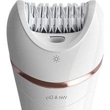 Philips Epilasyon Cihazı, Islak ve Kuru Kablosuz Kullanım, LED Işık, Ekstra Geniş Başlık, Hassas Bölge ve Düzeltme Başlığı, Bikini Tarağı, 7 Aksesuar Dahil, Beyaz Renk, BRE720/05