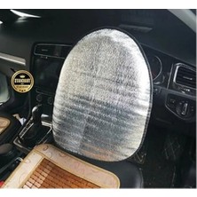 Trakmats Nissan X-Trail 2022-2025 ile Uyumlu Direksiyon Koruyucu Güneşlik, 50X50 Cm, Gümüş