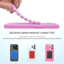 Babilden Telefon Arkasına Yapışan Silikon Vantuzlu Telefon Kılıfı Tutucu Araç Telefon Tutucu Ahtapot Vakumlu Telefon Tutucu (Pembe (Çift Taraflı))
