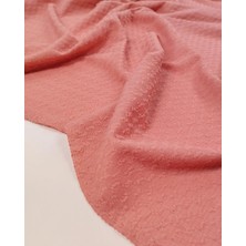 Kumaş Parça Pembe Desenli Ince Jarse Kumaş Esnek Dökümlü Bluzluk & Elbiselik 155X230CM