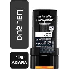 L'oreal Paris Men Expert Total Clean 5'i 1 Arada Kömürlü Duş Jeli 300 ml
