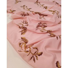 Kumaş Parça Pembe Floş Viskon Kumaş Akışkan Dökümlü Bluzluk & Elbiselik 140X115CM 24 Parça Pano