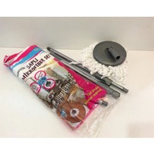 PremiumPort Pratik ve Dayanıklı Dönerli Mop Başlığı ve Sapı Seti