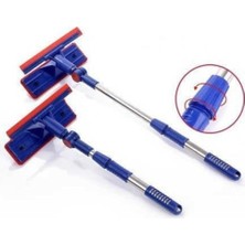 PremiumPort Açılabilir Teleskopik Uzatma Çekçekli Cam Silme Fırça Sapı