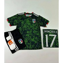 Italya 2023-24 Sezon Ciro Immobile Michelengelo Tasarımlı Özel Konsept Çocuk Forması 4'lü Set