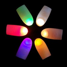 Cekar Store LED Işıklı Renkli Sihirli Parmak Işıklı Parmak Şaka Parmak 1 Adet