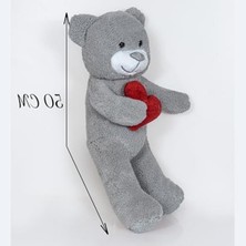 Cekar Store Ayakta Kalpli Pelüş Ayıcık,kawaii,paskalya ve Noel Ayısı,alman Ayısı(Gri)