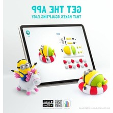 Cekar Store Hey Clay Çılgın Hırsız Minyonlar - Bob & Tim Set - Çocuklar Için Hava ile Kuruyan Renkli ve Şekil Alan 5 Kutulu Kil Seti - Şekillendirme Aletleri ile Eğlenceli ve Etkileşimli Talimatlar Uygulaması