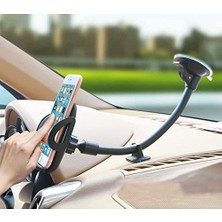 Cekar Store Apera Tr-55 Araç Içi Esnek Telefon Tutucu 3ü1 Arada Orta Konsol - Ön Cam ve Havalandırma Çıkışı (Gri)