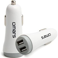 Cekar Store Juo Omars 4.8A Çift USB Çıkışlı Araç Şarj Cihazı