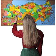 Cekar Store Renkli Türkiye Haritası Manyetik Duvar Stickerı 118 * 56 cm