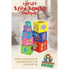 Cekar Store Eğitici Harf Sayı ve Şekilli Denge Kule Oyunu Oyuncak Karton Kule Dizme