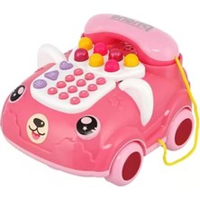 Cekar Store Sole Sesli ve Işıklı Oyuncak Arabalı Telefon - Ilk Telefonum, Eğitici Oyuncak Telefon Pembe