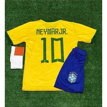 Brezilya 2023/24 Yeni Sezon Neymar Jr Çocuk Forması Şort Çorap 3'lü Set