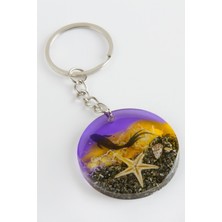 Zero Land Muratech Balık Deniz Efektli Epoksi Anahtarlık-Mor