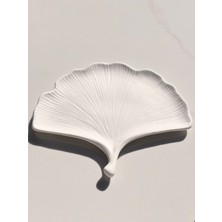 Mezra Art Deniz Kabuğu Dekoratif Tepsi Takı Organizer Mumluk Beyaz Premium Sunumluk