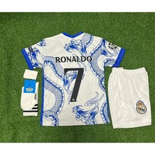 Real Madrid Yeni Sezon Cristiano Ronaldo Yılan Desenli Özel Çocuk Forması 4'lü Set