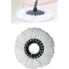 PremiumPort Döner Başlıklı Mop Yedekleri 3'lü Set Temizlik Için Idealdir