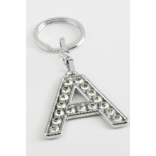 Zero Land Muratech Gümüş Renkli Taşlı Harf Anahtarlık-A