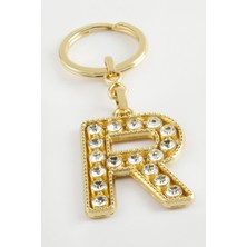 Zero Land Muratech Sarı Renkli Taşlı Harf Anahtarlık-R