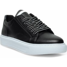 Garajmen Siyaha Beyaz Renkli Ipli Comfort Erkek Günlük Ayakkabı