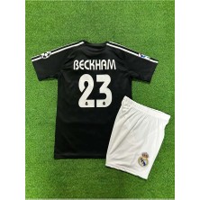 Real Madrid 2004/05 Sezonu David B.e.c.k.h.a.m Nostalji Çocuk Forması (Black)