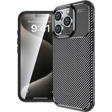 Cavora Iphone 16 Pro Kılıf Negro Carbon Silikon Kapak