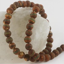 Zero Land Muratech Tibet Akik Taşı Mat 8 Mm- Kahverengi