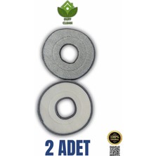 PremiumPort Yuvarlak Başlıklı Mikrofiber Yedek Bezli Mop Seti 2'li