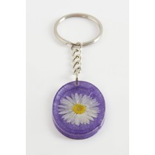 Zero Land Muratech Papatya Oval Epoksi Anahtarlık-Sarı