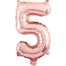 Deniz Parti 5 Rakam Rose Gold Folyo Balon 34''- 76 cm