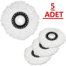PremiumPort Yedek Mop Başlığı 5'li Set, Pratik Temizlik Için Mükemmel Çözüm