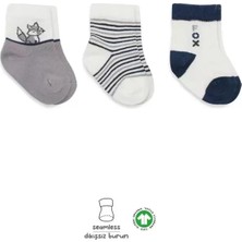 Gray Line Gry 3'lü Penye Soket Çorap 10109 Gri Nel1
