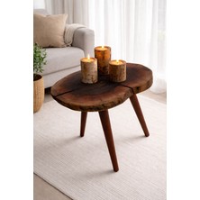 Lumea Mama 🌿 Doğal Ağaç Masif Sehpa – Rustik & Şık Tasarım 🌿