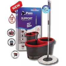 PremiumPort Pratik ve Temiz Hızlı Mop Seti 17 Lt, Kolay Kullanım ve Bakım
