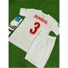 Türkiye Milli Takımı Euro 2024 Merih Demiral Çocuk Forması 4'lü Set (Beyaz)
