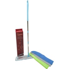 PremiumPort Turkuaz Renkli 360° Dönebilen 3 Fonksiyonlu Aluminyum Temizlik Mopu