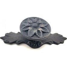 Nemere Antika Tarz Dekoratif Pirinç Çiçek Düğme - 29X70 Mm, Oksit