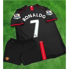 M.unitedd Moskova 2008 Sezonu Cristiano Ronaldo Çocuk Forması 4'lü Set (Black)