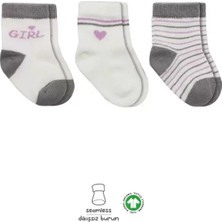 Gray Line Gry 3'lü Penye Boy And Girl Soket Çorap 10114 Gri Nel1