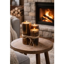 Lumea Mama Ap Rustik Mumluk Seti – 3’lü Dekoratif Mumluk ✨