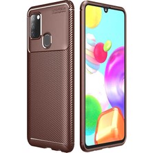 Cavora Samsung Galaxy A21S Kılıf Negro Carbon Silikon Kapak
