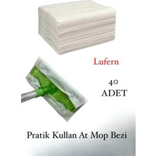 PremiumPort 40 Adet Tak Kullan At Islak Mop Yüzey Temizlik Bezi, Iz Bırakmaz, Fayans ve Ahşap Için