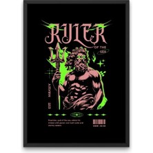 Poseidon "ruler Of The Sea" Retro-Modern Poster | Çerçevesiz