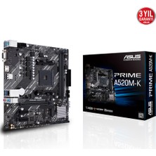 Asus Prime A520M-K Amd A520 Am4 Ddr4 4400 HDMI VGA M2 Usb3.2 Matx