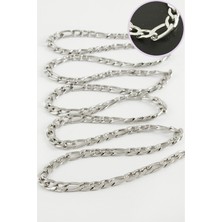 Zero Land Muratech 6 mm Düz Gümüş Renkli Çelik Zincir 1 Metre-Gümüş Rengi