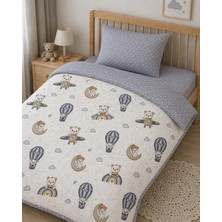 Ozz Baby Anne Yanı Park Beşik Yatak %100 Pamuk  70X120 Bebek Nevresim Takımı Lastikli Çarşaf (70X120X) Yastık Kılıfı (35X45)